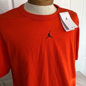 Jordan Sport Men's Orange Tee with Black Emblem